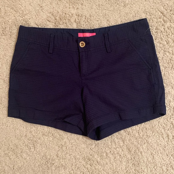 Lilly Pulitzer Navy Shorts SZ 12 Womens - Picture 1 of 5